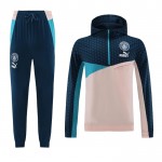 Manchester City Hoodie Training Sweatshirts Viertelreißverschluss 2023-24 Crème